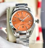 Replica Omega Seamaster Aqua Terra Salmon Dial Steel Watch for Men